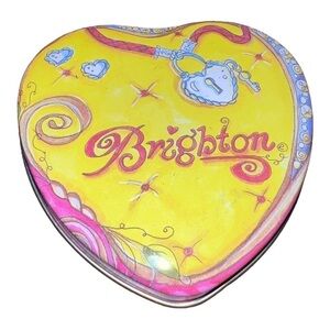 BRIGHTON Heart Shape Jewelry Decor Tin Trinket Box